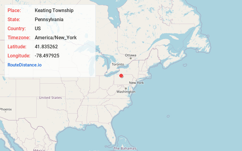 Map of Keating Township