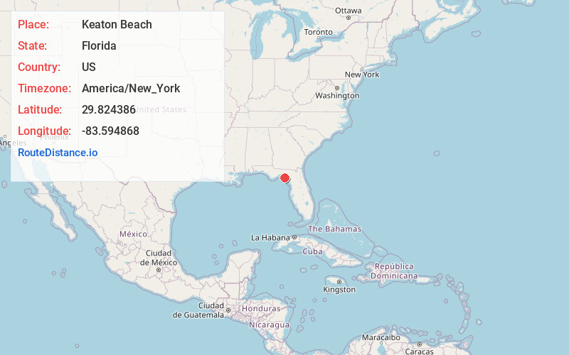Map of Keaton Beach