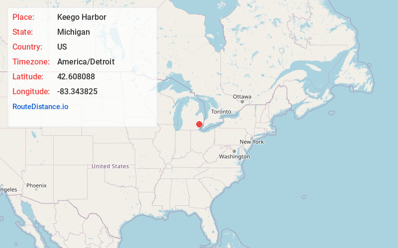 Map of Keego Harbor
