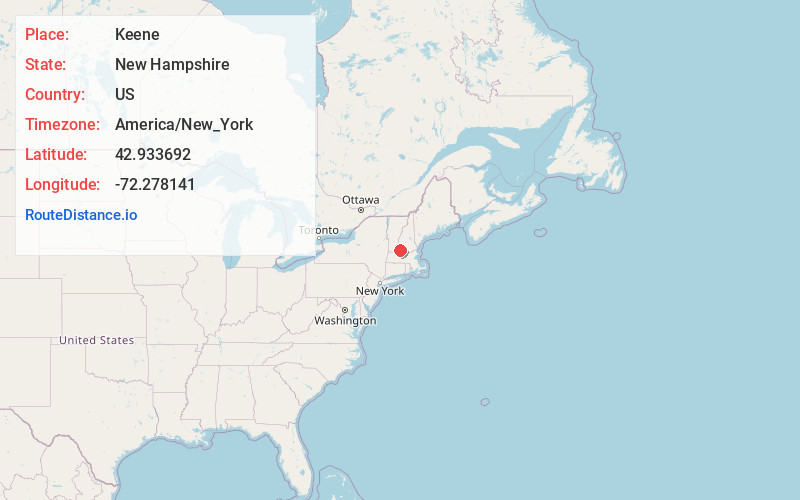 Map of Keene