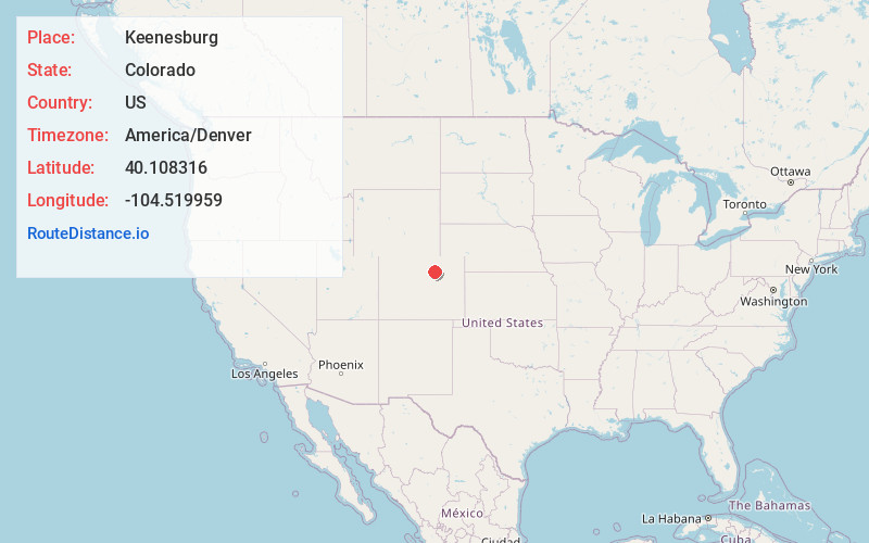 Map of Keenesburg