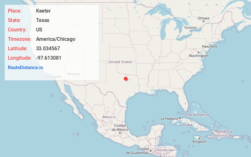 Map of Keeter