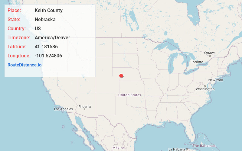 Map of Keith County