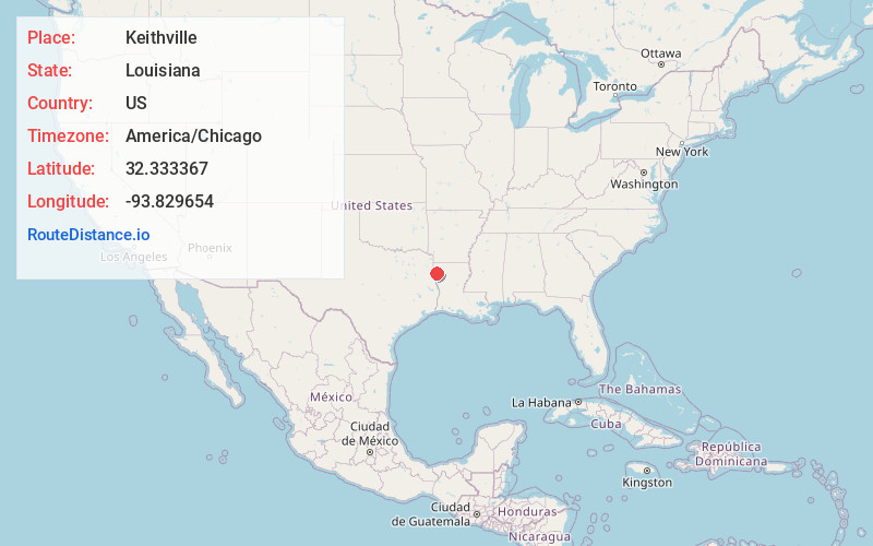 Map of Keithville