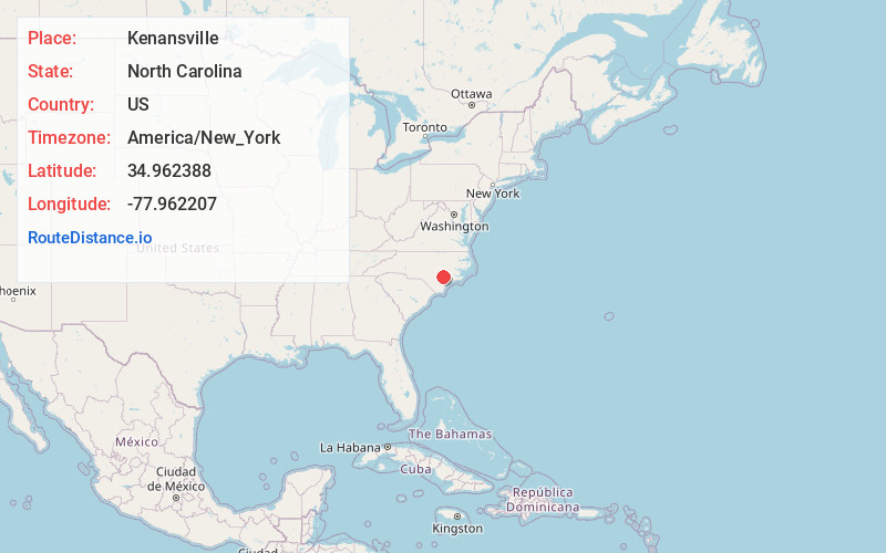 Map of Kenansville