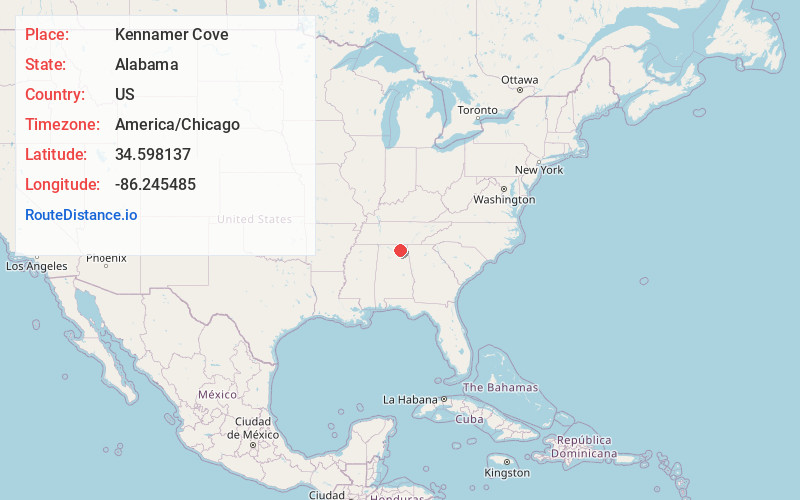 Map of Kennamer Cove