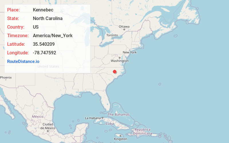 Map of Kennebec