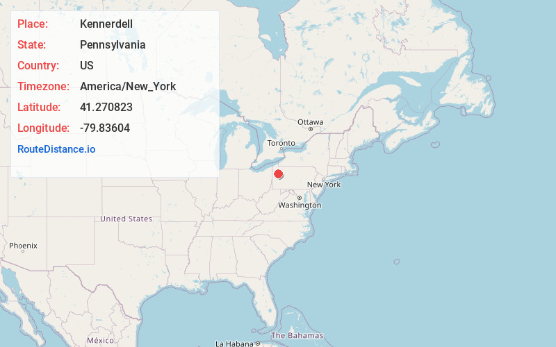 Map of Kennerdell