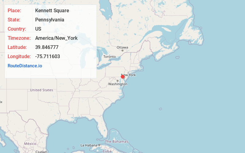 Map of Kennett Square