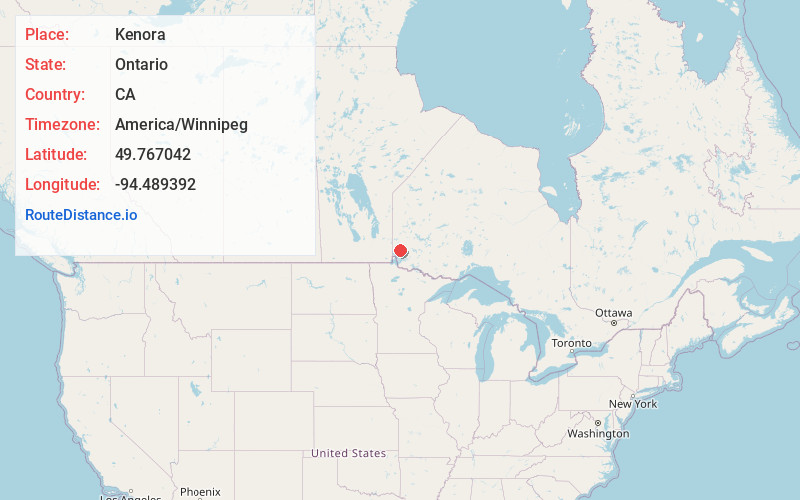 Map of Kenora