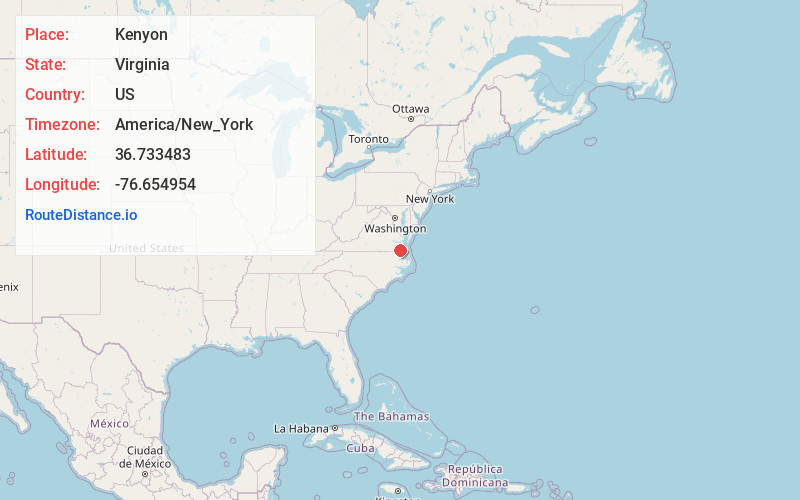 Map of Kenyon