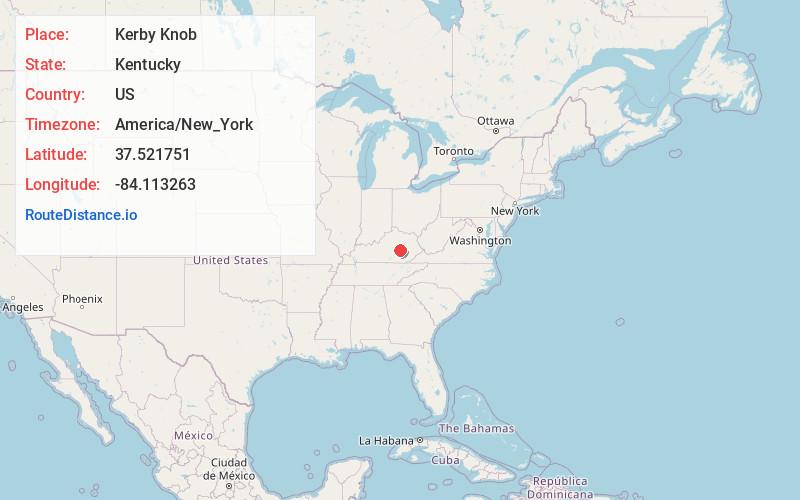 Map of Kerby Knob