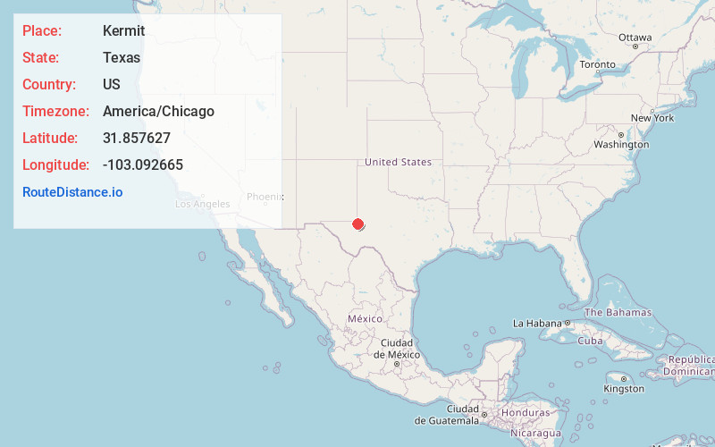 Map of Kermit