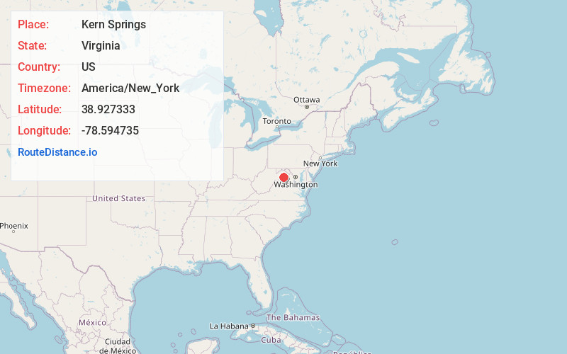 Map of Kern Springs