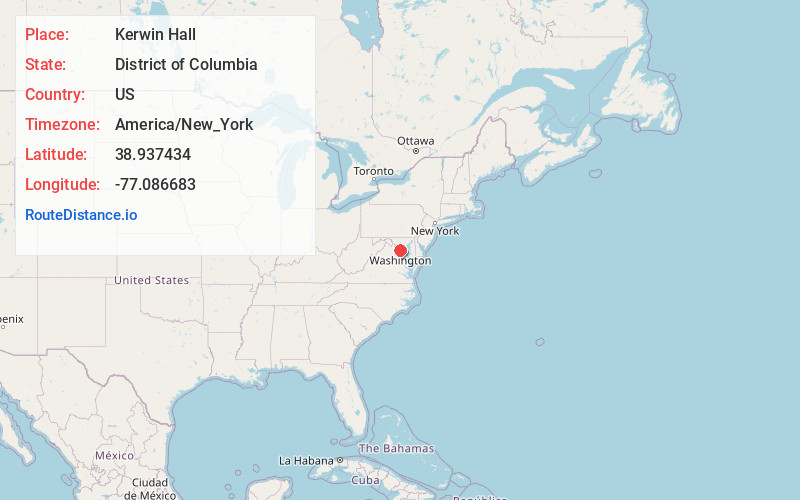 Map of Kerwin Hall
