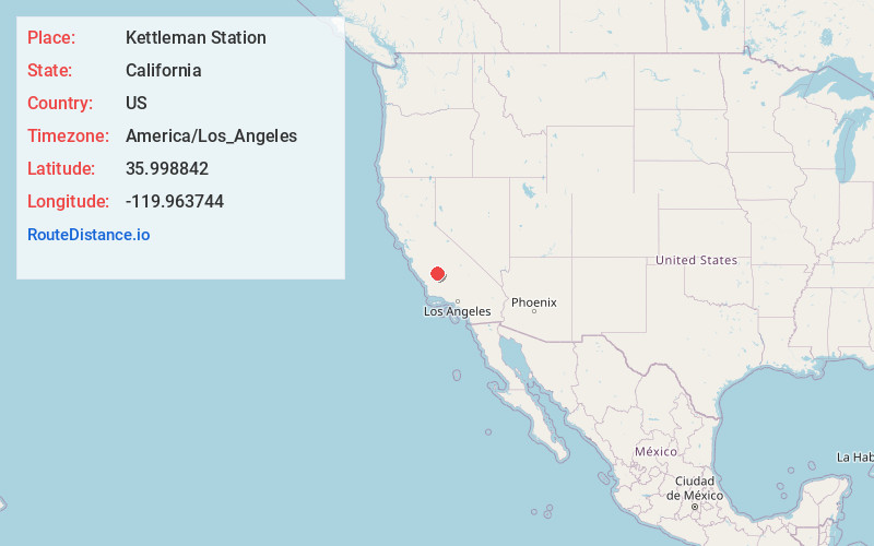 Map of Kettleman Station