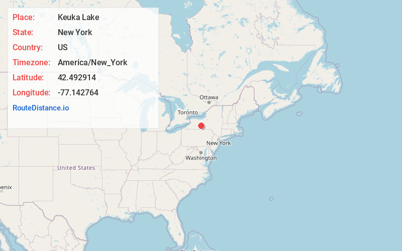 Map of Keuka Lake