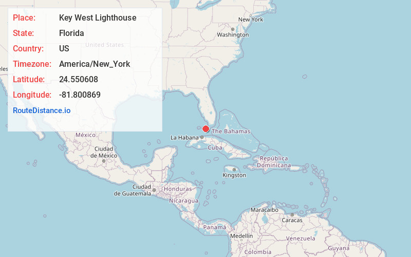 Map of Key West Lighthouse