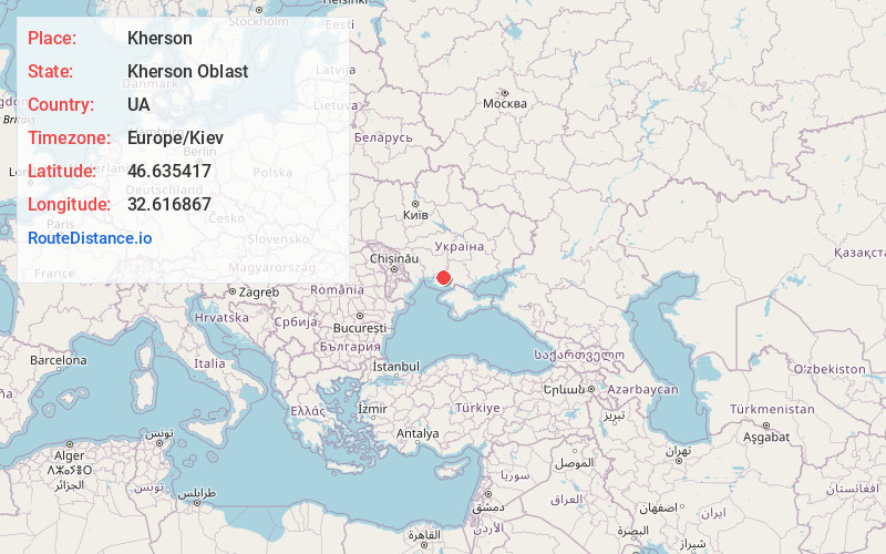 Map of Kherson