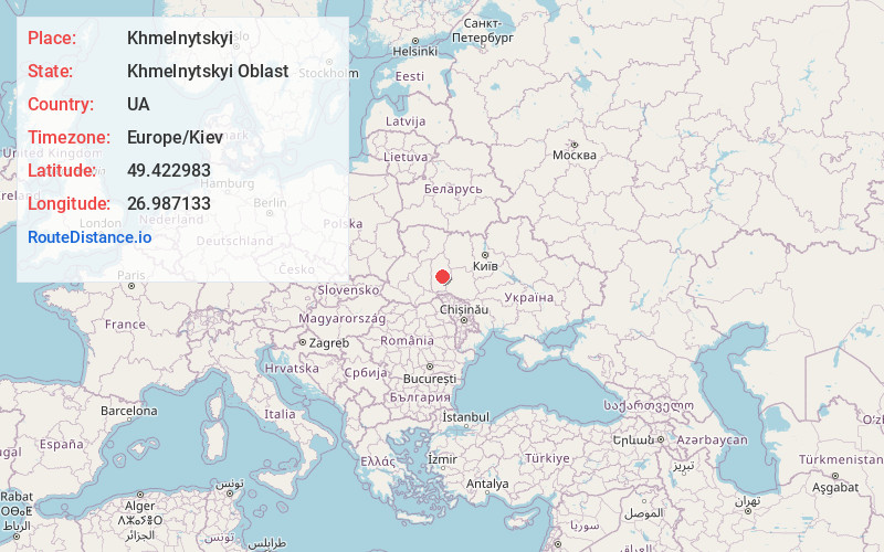 Map of Khmelnytskyi
