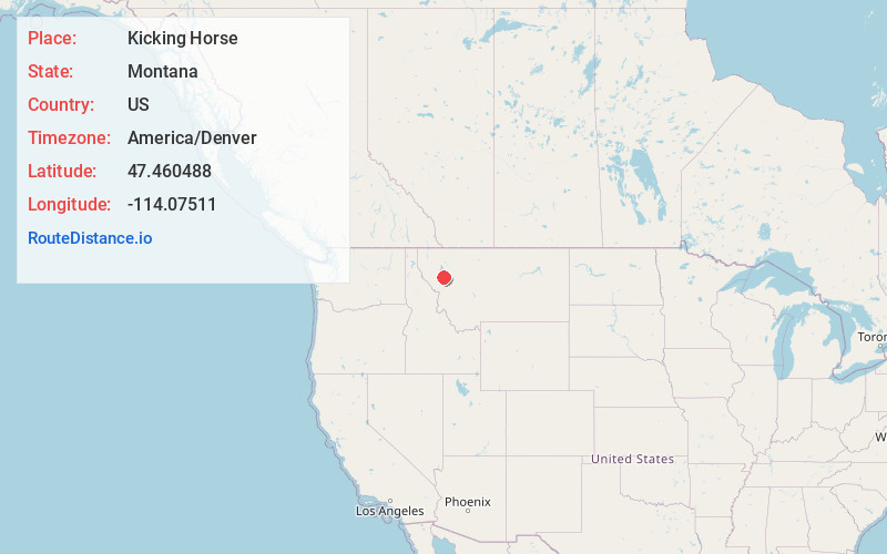 Map of Kicking Horse