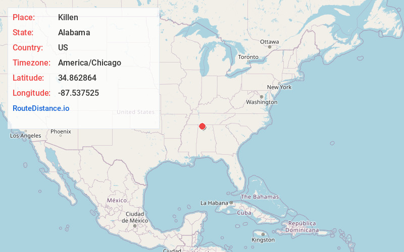 Map of Killen
