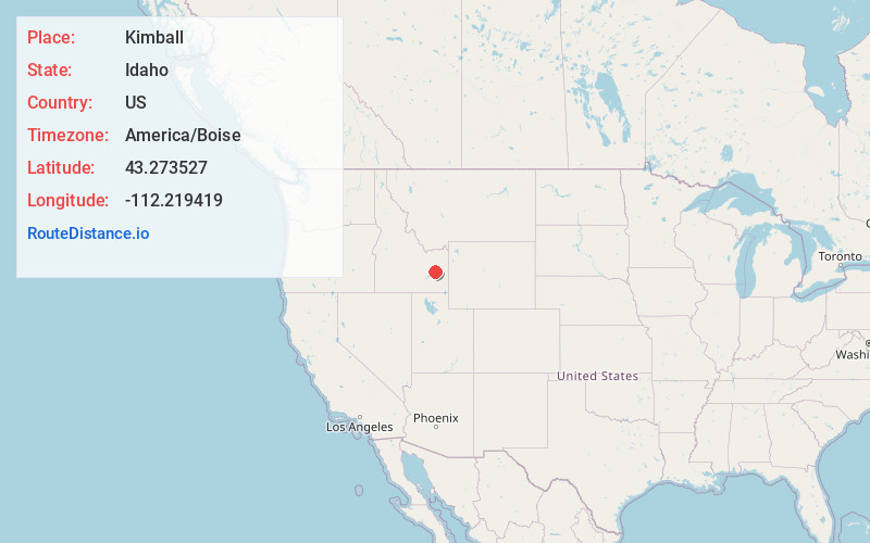 Map of Kimball