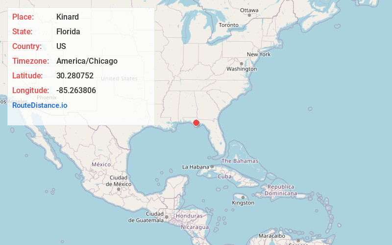 Map of Kinard