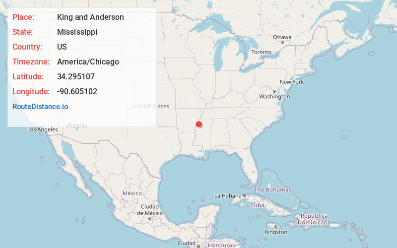 Map of King and Anderson