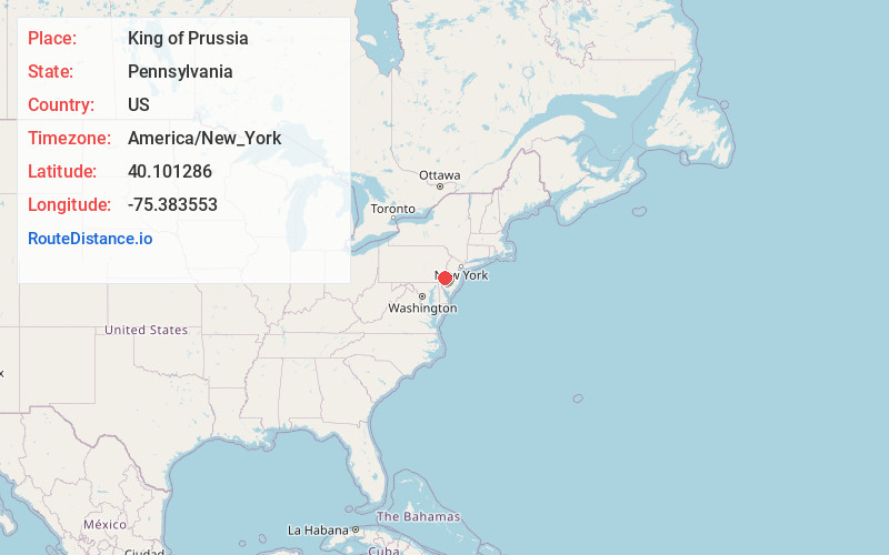 Map of King of Prussia