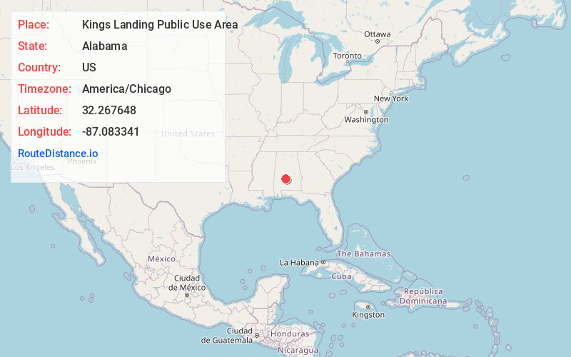 Map of Kings Landing Public Use Area