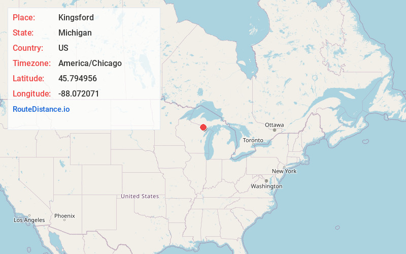 Map of Kingsford