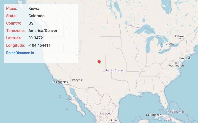 Map of Kiowa