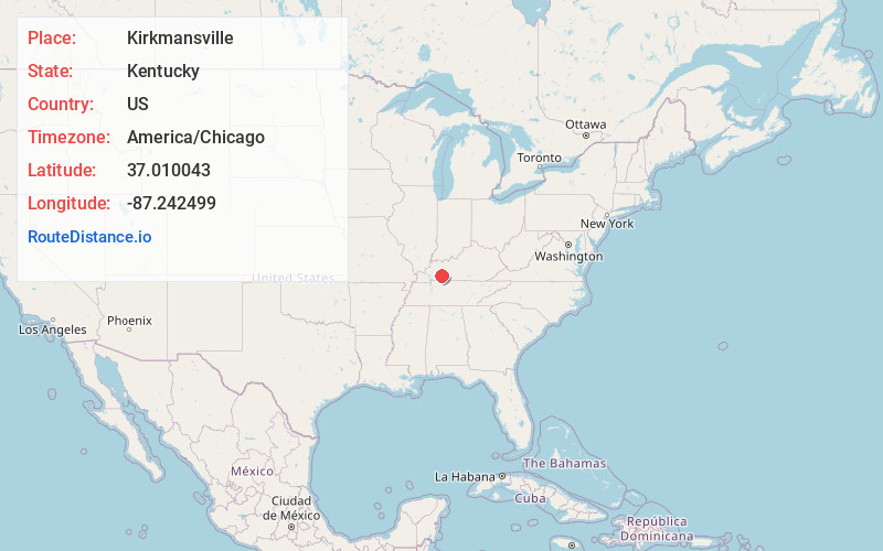 Map of Kirkmansville