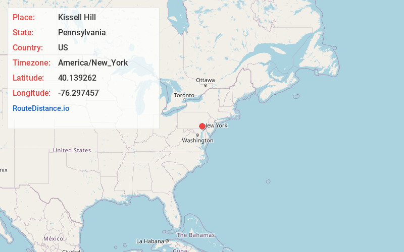 Map of Kissell Hill