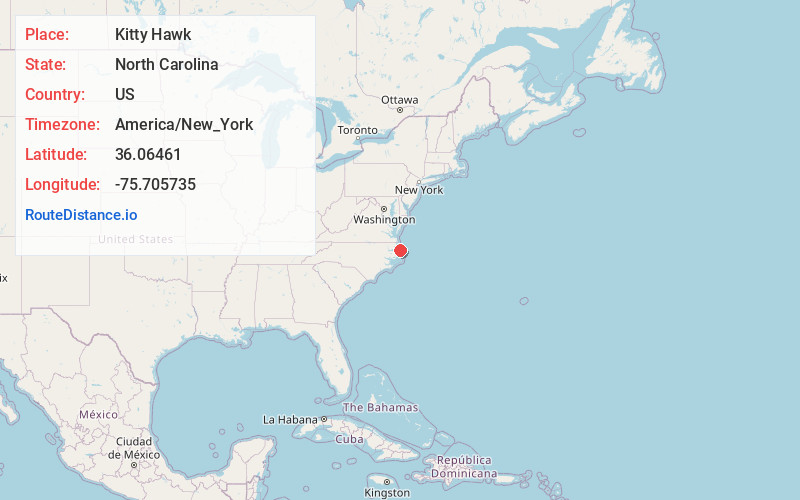 Map of Kitty Hawk