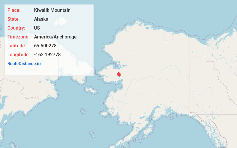 Map of Kiwalik Mountain