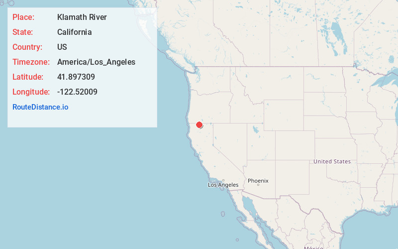 Map of Klamath River