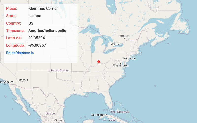 Map of Klemmes Corner