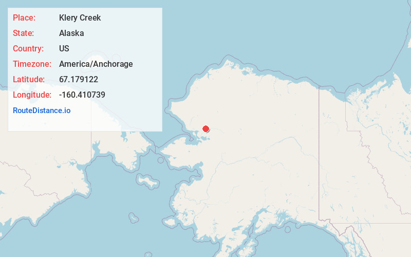 Map of Klery Creek