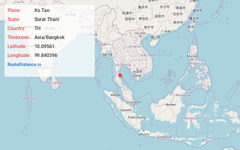 Map of Ko Tao