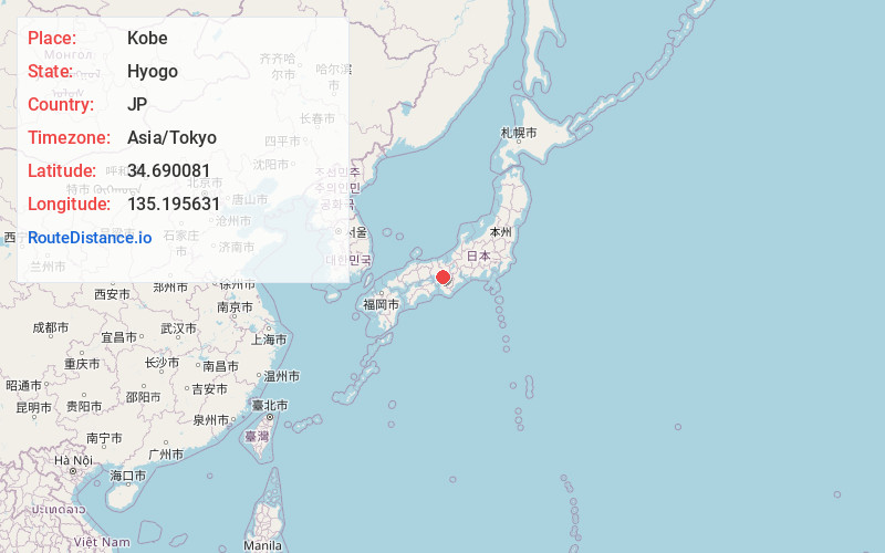 Map of Kobe