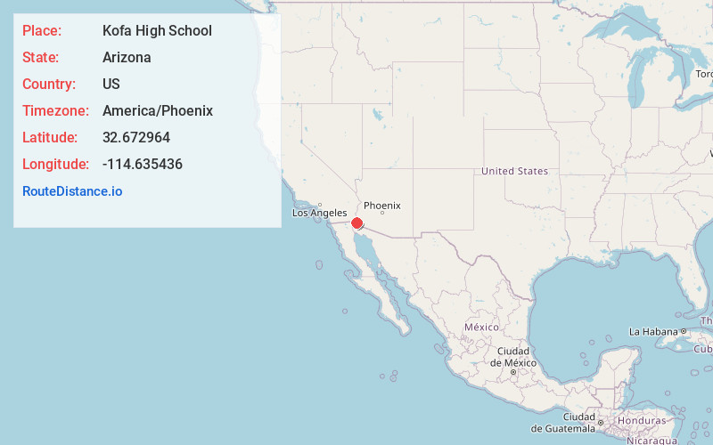 Map of Kofa High School