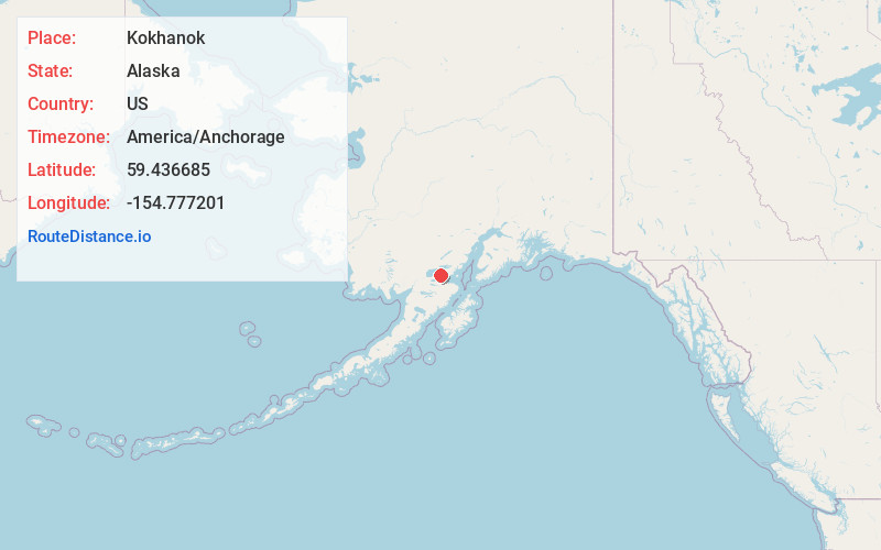 Map of Kokhanok