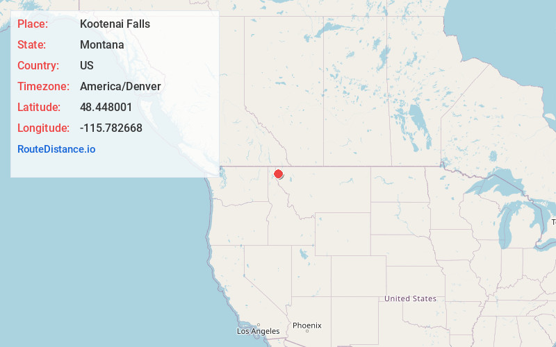 Map of Kootenai Falls