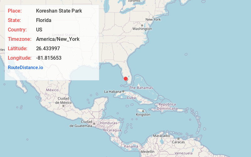 Map of Koreshan State Park
