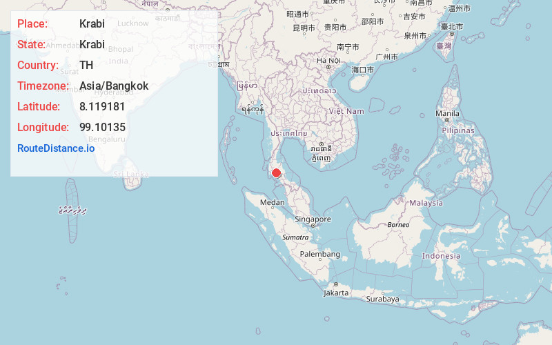 Map of Krabi