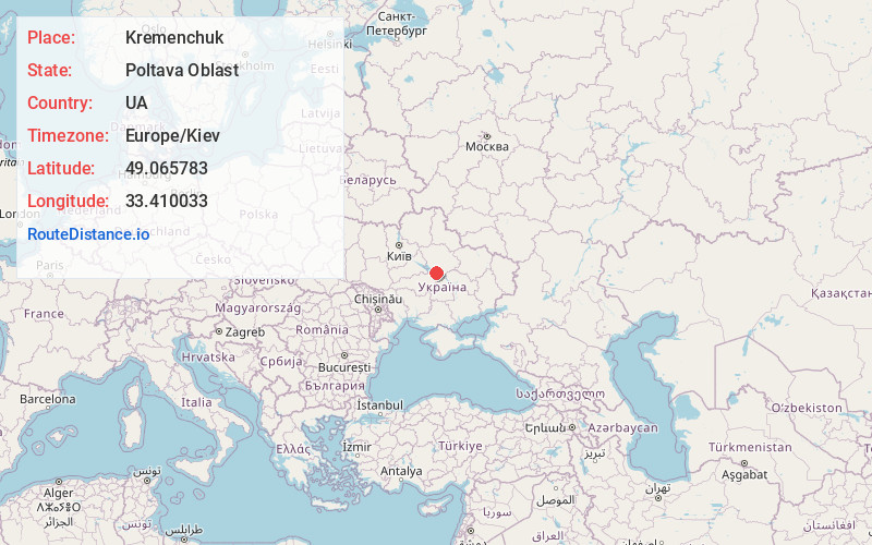 Map of Kremenchuk