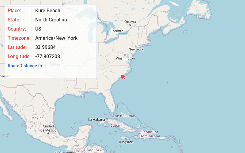 Map of Kure Beach