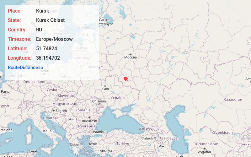 Map of Kursk